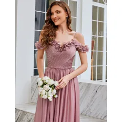 Haljine za deveruše sa cvetnim spuštenim bretelama