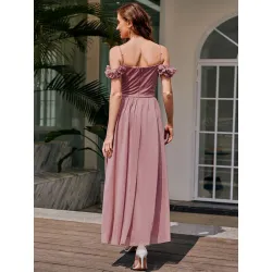 Haljine za deveruše sa cvetnim spuštenim bretelama