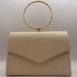 Elegantne bež ženske torbice sa okruglom ručkom